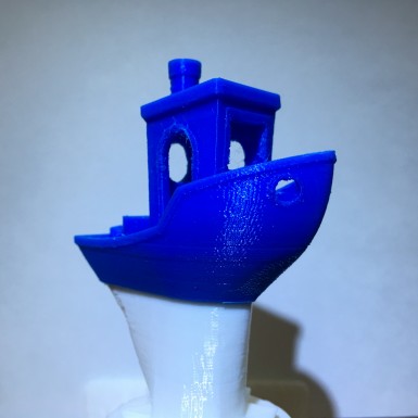 Blue PLA 100 microns 3D benchy