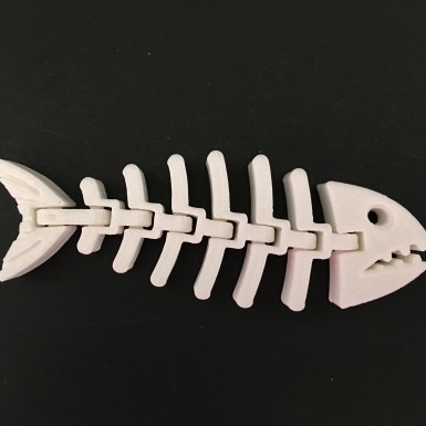 Fish bone, White PLA, 200 microns