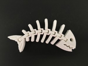 Fish bone, White PLA, 200 microns