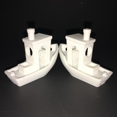 White PLA 200 microns(left0 vs 50 microns